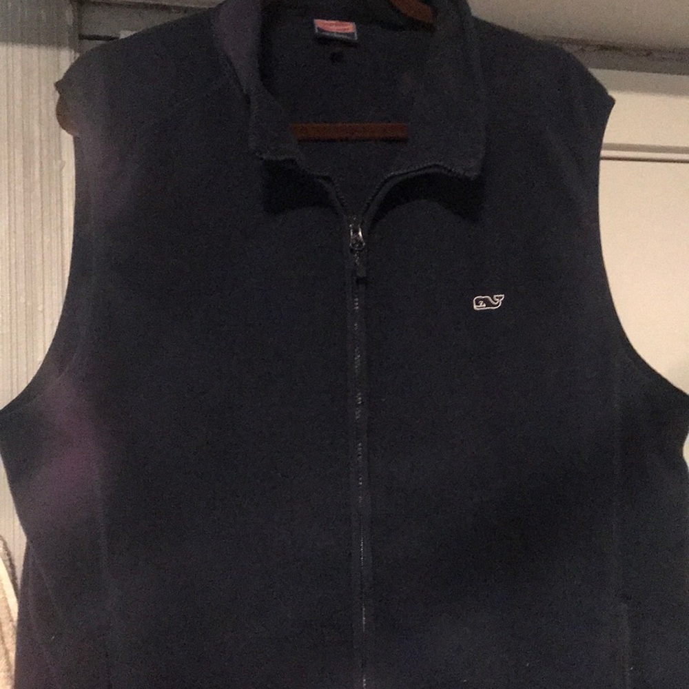 Vineyard vines navy fleece vest